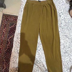 Vintage CO designer Mustard color silk pants size 10
